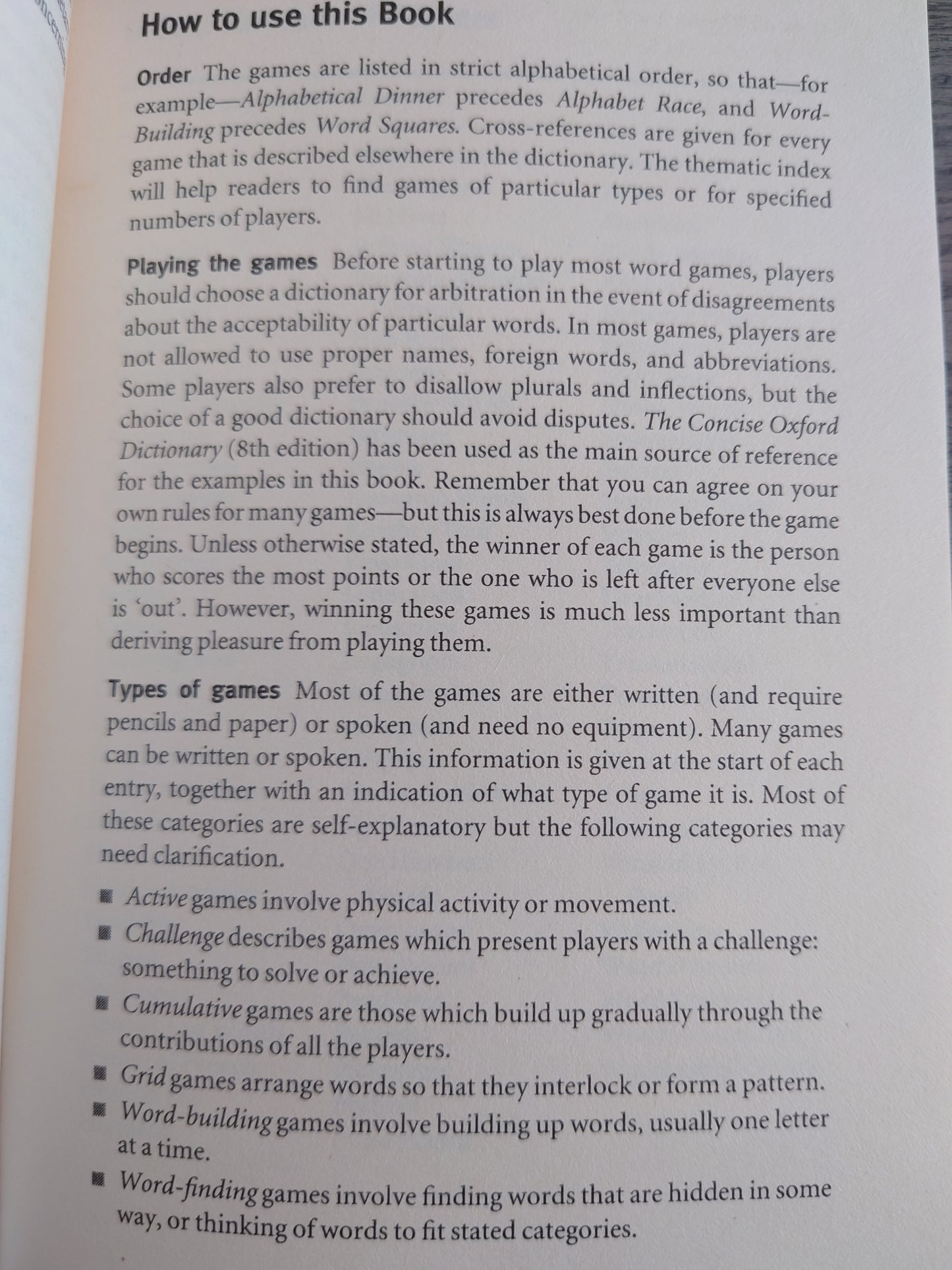 A-Z of Word Games